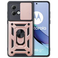 Case for Motorola Moto G84 5G, CamShield Slide, pink rose gold