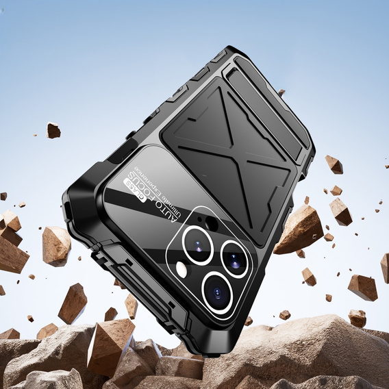 Armored case for iPhone 16 Pro, R-JUST, black