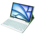 Case + keyboard Apple iPad Air 11" 6 gen. 2024, Leather Pen Slot, light green
