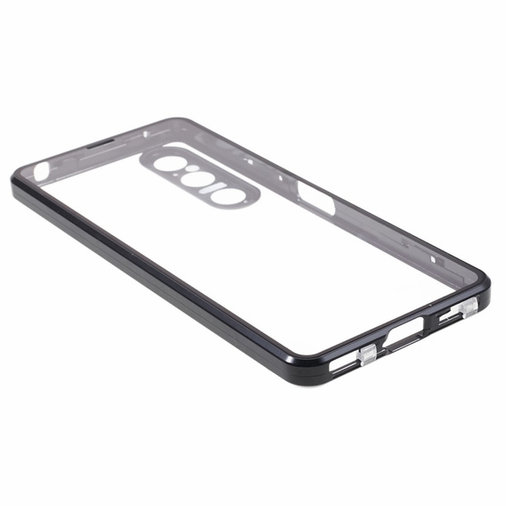 Case for Sony Xperia 1 V, Magnetic Dual Glass, black