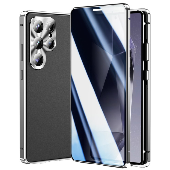 Case for Samsung Galaxy S25 Ultra, Privacy Dual Glass, silver