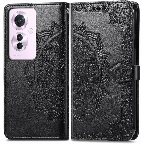 Flip case for Oppo Reno 11F 5G, Mandala, black