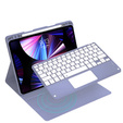 Case + keyboard iPad 10.2 2021 / 2020 / 2019 / Air 10.5 2019, Leather Pen Slot TouchPad, purple