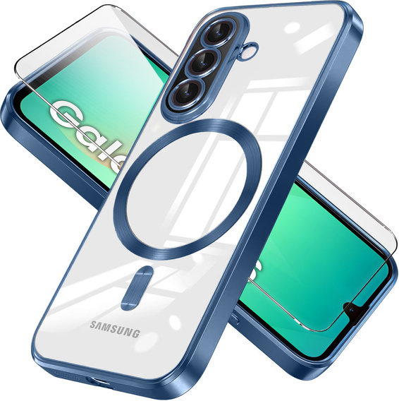 Case for Samsung Galaxy A26, Electro MagSafe, dark blue + Screen Glass