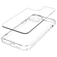 Spigen case for iPhone 15, Ultra Hybrid, transparent + 9H Tempered Glass