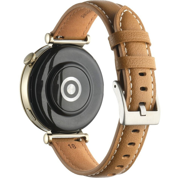 Natural leather strap for watches with 18mm attachment width