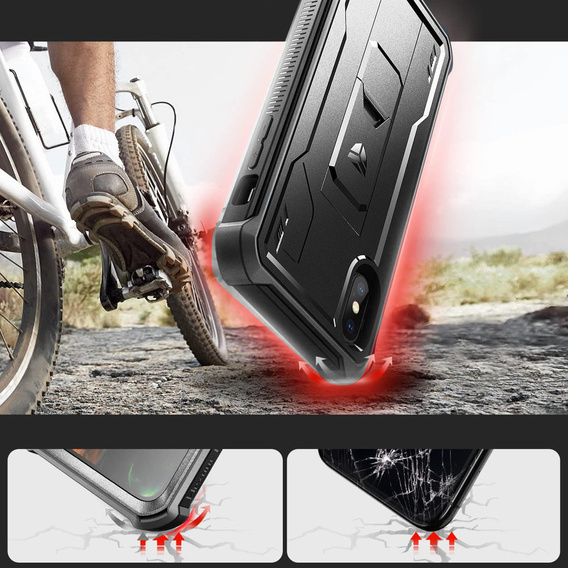 Armored case for iPhone X / XS, Dexnor Full Body, black
