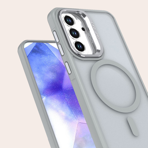 Skin-touch case with MagSafe stand for Samsung Galaxy A37 5G, grey