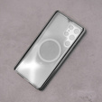 Magnetic Dual Glass MagSafe case for Samsung Galaxy S23 Ultra, silver