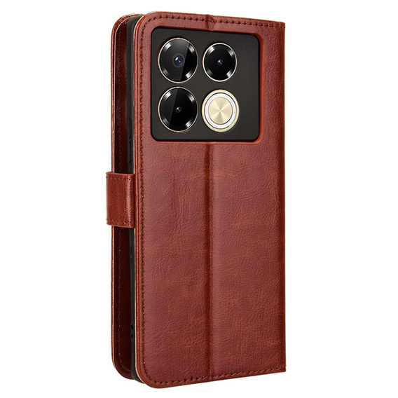 Flip case for Infinix Note 40 Pro Plus, Crazy Horse Wallet, brown