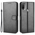 Flip case for Motorola Moto E20/E30/E40, Crazy Horse Wallet, black