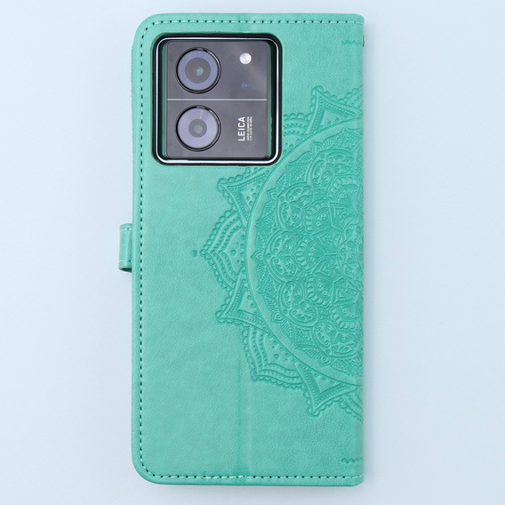 Flip case for Xiaomi 13T / 13T Pro, Mandala, green