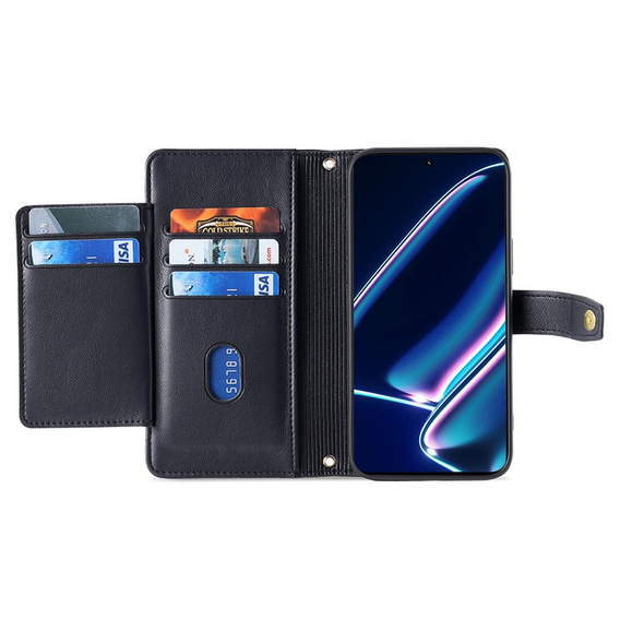 Flip case for Realme 11 Pro 5G / Pro+ 5G, Wallet Zipper Pocket, black