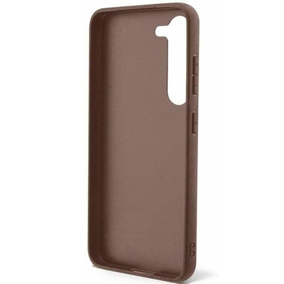 GUESS Case for Samsung Galaxy S24+ Plus, 4G Bottom Stripe, brown