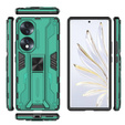 Case for Honor 70 5G, Military kickstand, green