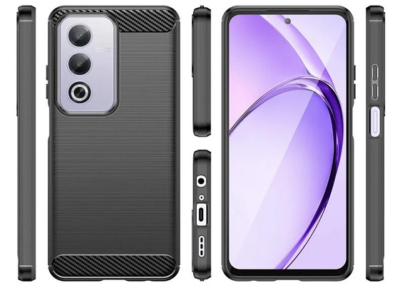 Case for Oppo A80, Carbon, black