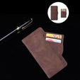 Flip case for Motorola Edge 50 Pro, Card Slot, brown
