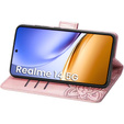 Flip case for Realme 14 5G / Realme 14T 5G, Butterfly, pink rose gold