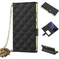 Flip case for Samsung Galaxy S25 Ultra, GKK Mirror Wallet, black