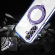 Magnetic Case for Samsung Galaxy A56, for MagSafe, purple + 9H Glass