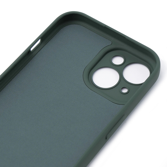 Case for iPhone 15, Silicone Lite, dark green