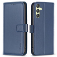 Flip case for Samsung Galaxy A25 5G, BINFEN Wallet, blue + 9H glass