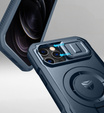 Armored case for iPhone 12 / iPhone 12 Pro, Dexnor CamProtect MagSafe, dark blue (Two frames)