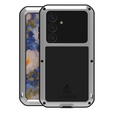 Love Mei Case for Samsung Galaxy S25, armored with glass, grey
