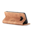 CASEME case for Samsung Galaxy S8, Leather Wallet Case, brown