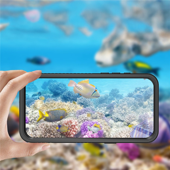 Case for iPhone 17 Pro, IP68 waterproof Redpepper, black