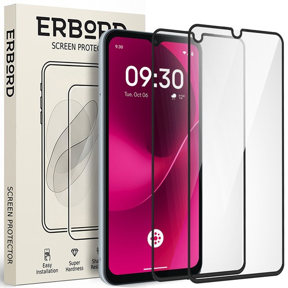 2x ERBORD 3D tempered glass for T Phone 3 5G