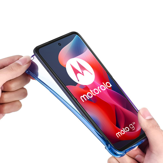 Case for Motorola Moto G24 / G24 Power / G04, Gradient Dropproof, Purple / blue