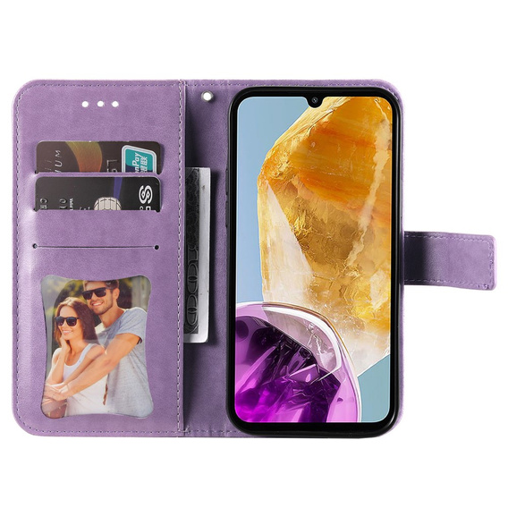 Flip case for Samsung Galaxy M15 5G, Mandala, purple