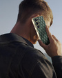 Case for Samsung Galaxy S25 Ultra, Leather Rhombus, green