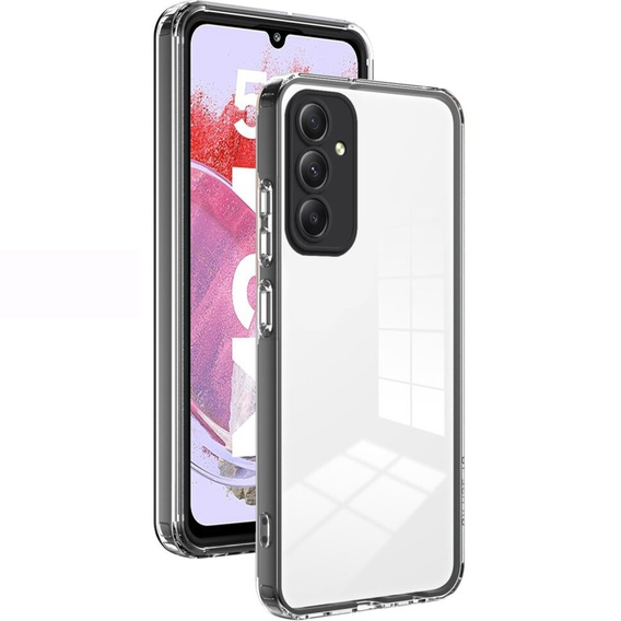 Case for Samsung Galaxy M34 5G, Fusion Hybrid, with camera protection, transparent / black