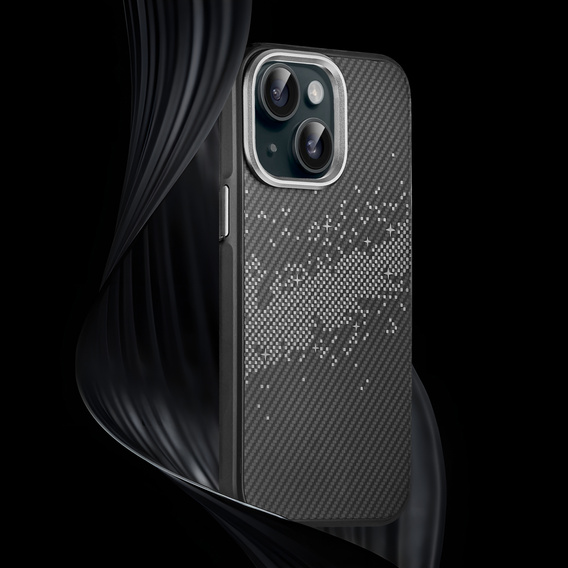Case for iPhone 15, Milky Way, grey