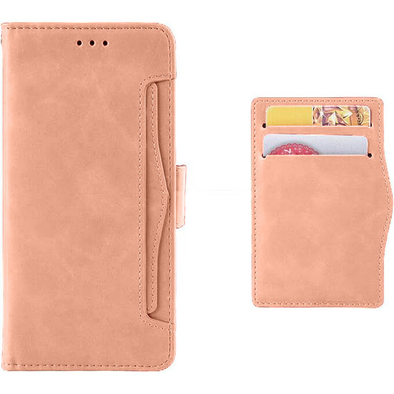 Flip case for Xiaomi Poco F6, Card Slot, pink