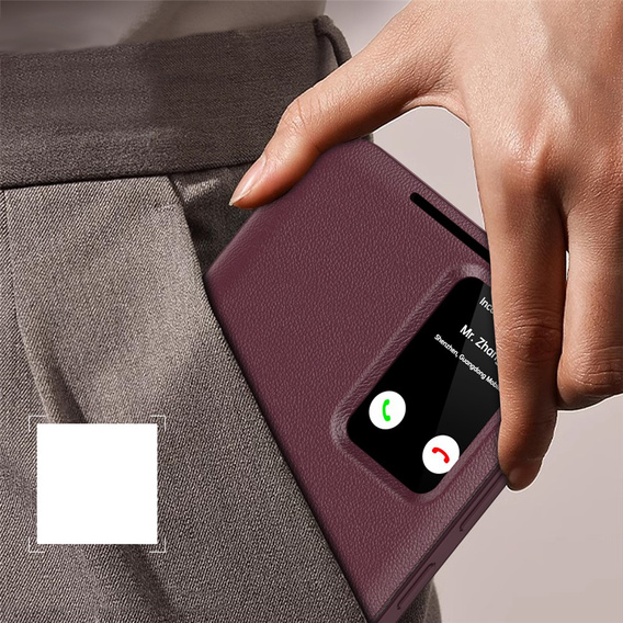 Smart View Wallet flip case for Samsung Galaxy S26, burgundy