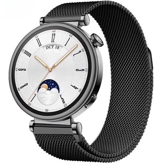 Milanese bracelet 18mm for Garmin Vivoactive 4S, Black