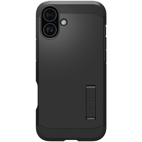 Spigen case for iPhone 16, Tough Armor Mag MagSafe, black + 9H Tempered Glass