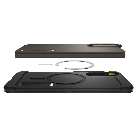 Spigen case for Samsung Galaxy A36 5G, Tough Armor Mag MagSafe, black + 9H Tempered Glass