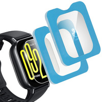 2x Tempered Glass with ERBORD mounting frame for Xiaomi Redmi Watch 5 Active