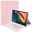 Case + keyboard Xiaomi Pad 5/5 Pro, pink rose gold