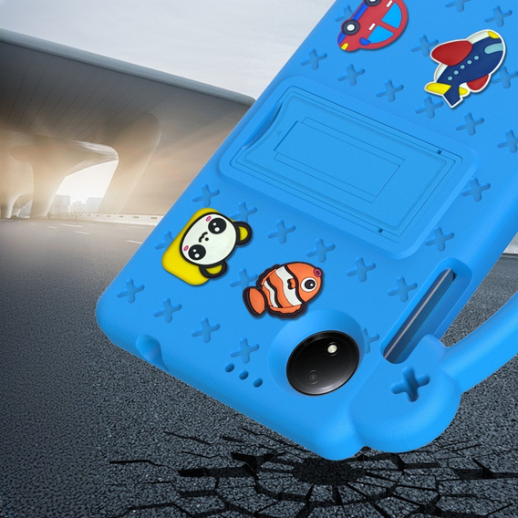 Children's case for Xiaomi Redmi Pad SE 8.7", Cute Patterns, with stand, blue