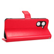 Flip case for Realme C33, Crazy Horse Wallet, red