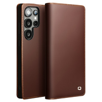 Flip case for Samsung Galaxy S25 Ultra, QIALINO Leather Wallet, black