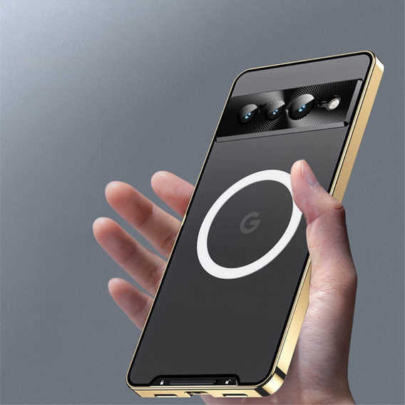 Camera Protection Case for Google Pixel 8 Pro, CamShield MagSafe, transparent / gold