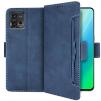 Flip case for Motorola Moto G72 4G, Card Slot, blue