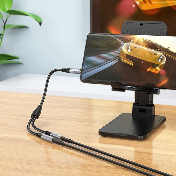 Hoco UPA21 2-in-1 AUX audio cable – 3.5 mm jack splitter