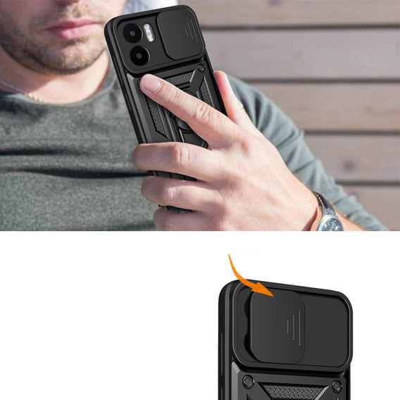 Case for Xiaomi Redmi A1 4G / A2 4G, CamShield Slide, black